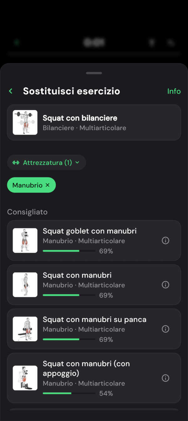Alternative filtrate per manubri