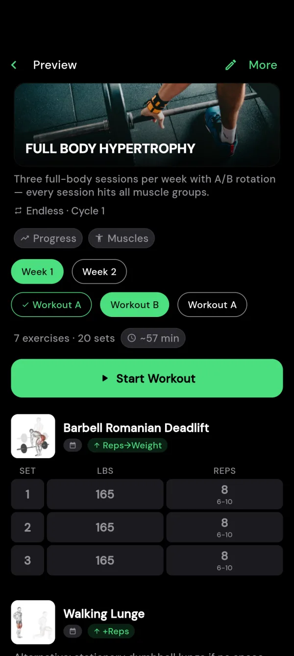 Workout Preview