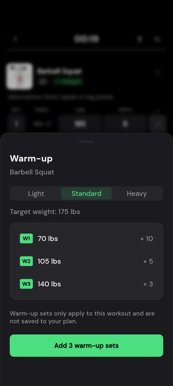 Smart Warm-Up