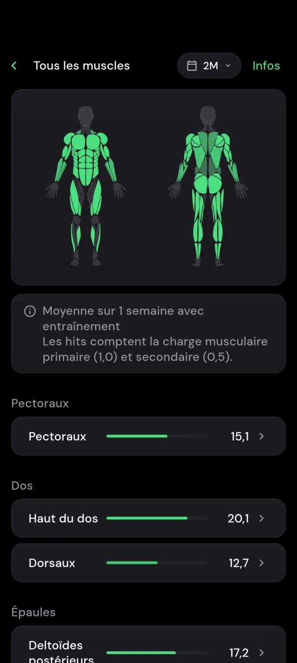 Carte musculaire