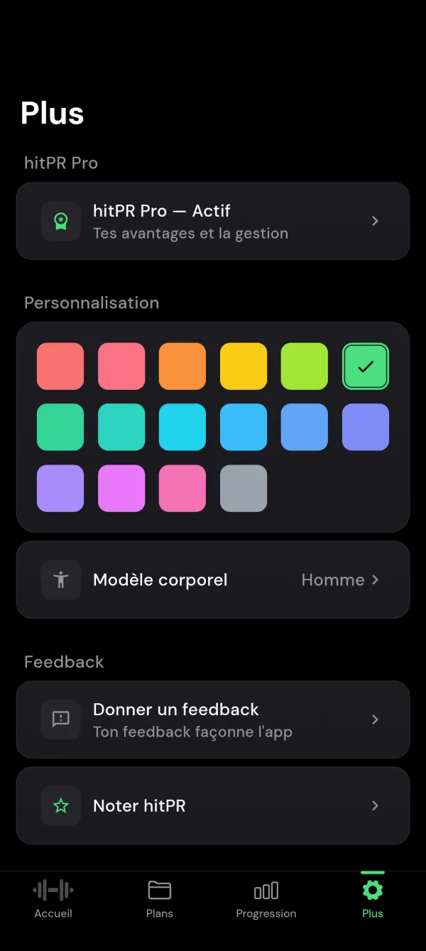 Couleurs d'accentuation