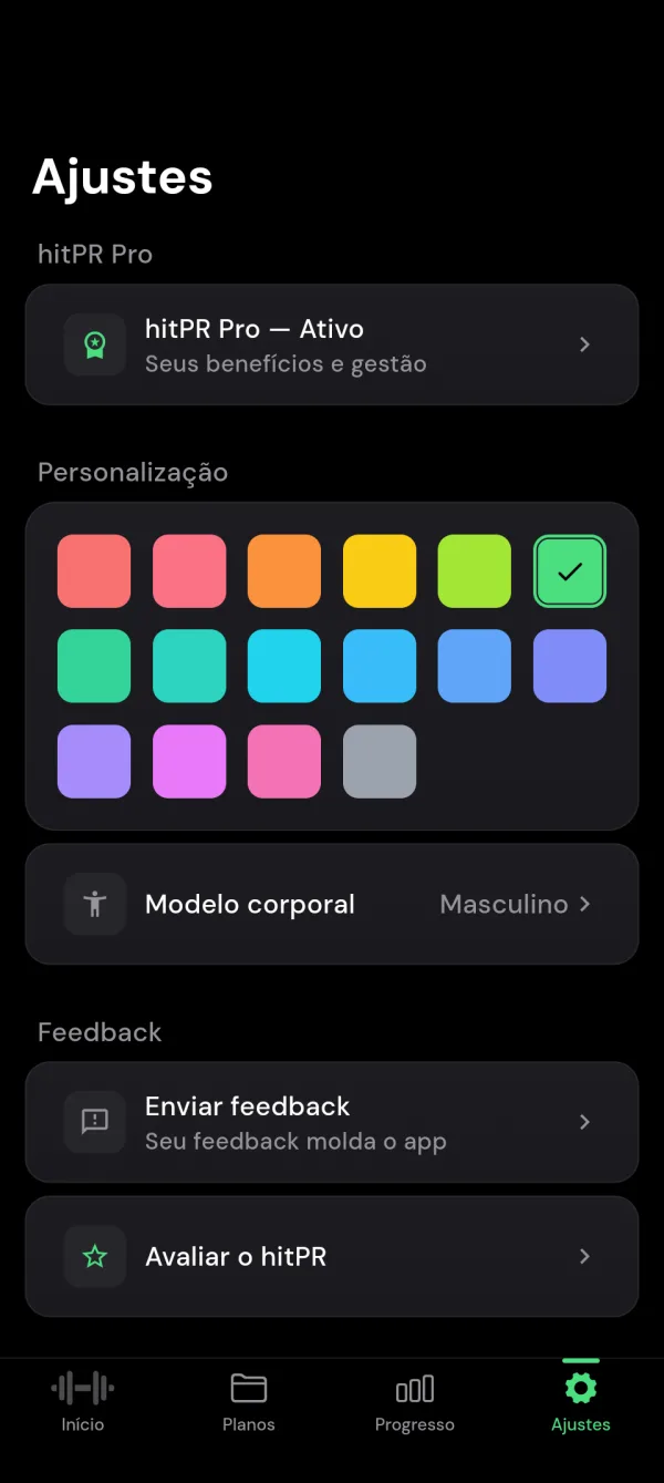 Cores de Destaque